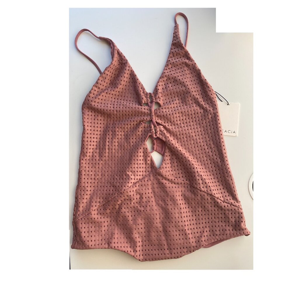 NWT ACACIA Kokomo One Piece Mesh New Guava Pink M